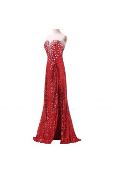 Sheath Sweetheart Sequins Beaded Long Prom Evening Formal Dresses ED011671