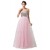 A-Line Sweetheart Beaded Long Pink Tulle Prom Evening Formal Dresses ED011676