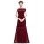 A-Line Off-the-Shoulder Beaded Applique and Chiffon Long Prom Evening Formal Dresses ED011679