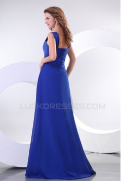Long Blue Chiffon Prom Evening Formal Party Dresses ED010169