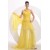 One-Shoulder Long Yellow Chiffon Prom Evening Formal Party Dresses ED010172