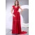 Long Red Chiffon and Lace Prom Evening Formal Party Dresses ED010179