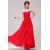 A-Line Sweetheart Long Red Chiffon Prom Evening Formal Party Dresses ED010184