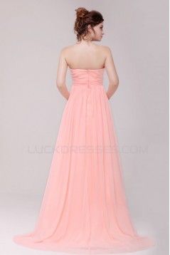 Empire Sweetheart Long Pink Chiffon Prom Evening Formal Party Dresses/Maternity Dresses ED010186