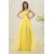 A-Line One-Shoulder Beaded Long Yellow Chiffon Prom Evening Formal Party Dresses/Maternity Evening Dresses ED010199