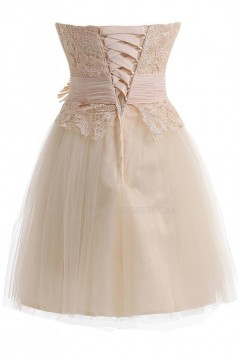 Short Strapless Beaded Prom Evening Formal Party Dresses ED010208