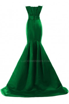 Trumpet/Mermaid Strapless Long Green Prom Evening Formal Party Dresses ED010214