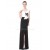 Black White One-Shoulder Long Prom Evening Formal Party Dresses ED010234
