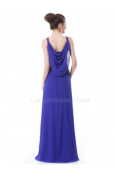 Long Blue Chiffon Prom Evening Formal Party Dresses ED010238