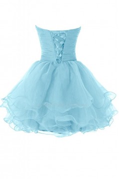 Beaded Sweetheart Short Blue Prom Evening Formal Party Dresses ED010242