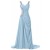 Beaded Long Blue Chiffon Prom Evening Formal Party Dresses ED010247
