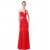 One-Shoulder Long Red Chiffon Prom Evening Formal Party Dresses ED010256