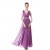 A-Line V-Neck Beaded Long Purple Prom Evening Formal Party Dresses ED010267