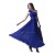 A-Line One-Shoulder Pleated Long Blue Chiffon Prom Evening Formal Party Dresses ED010274