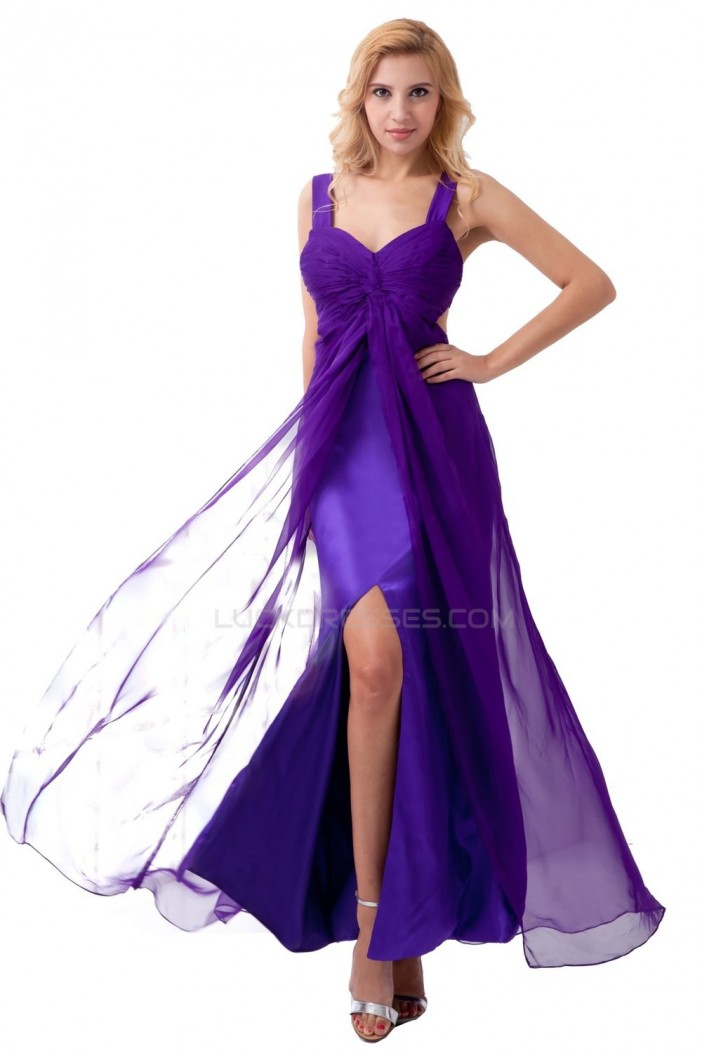 Long Purple Chiffon Prom Evening Formal Party Dresses ED010279