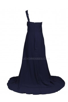 One-Shoulder Long Blue Prom Evening Formal Party Dresses ED010280