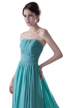 A-Line Strapless Long Chiffon Prom Evening Formal Party Dresses ED010298
