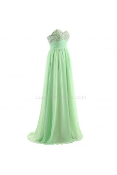 A-Line Sweetheart Beaded Long Chiffon Prom Evening Formal Party Dresses ED010302