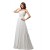 A-Line Strapless Long White Beaded Chiffon Prom Evening Formal Party Dresses ED010305