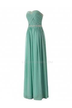 A-Line Sweetheart Beaded Long Chiffon Prom Evening Formal Party Dresses ED010306