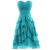 A-Line Sweetheart Short Blue Chiffon Prom Evening Formal Party Dresses ED010318