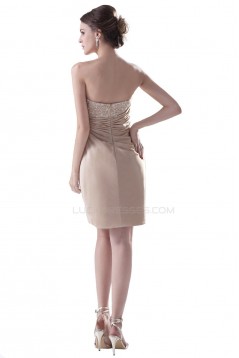 Strapless Short Beaded Prom Evening Formal Party Dresses ED010326