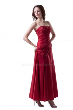 A-Line Strapless Long Blue Prom Evening Formal Party Dresses ED010331