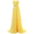 A-Line Sweetheart Beaded Long Yellow Chiffon Prom Evening Formal Party Dresses ED010335
