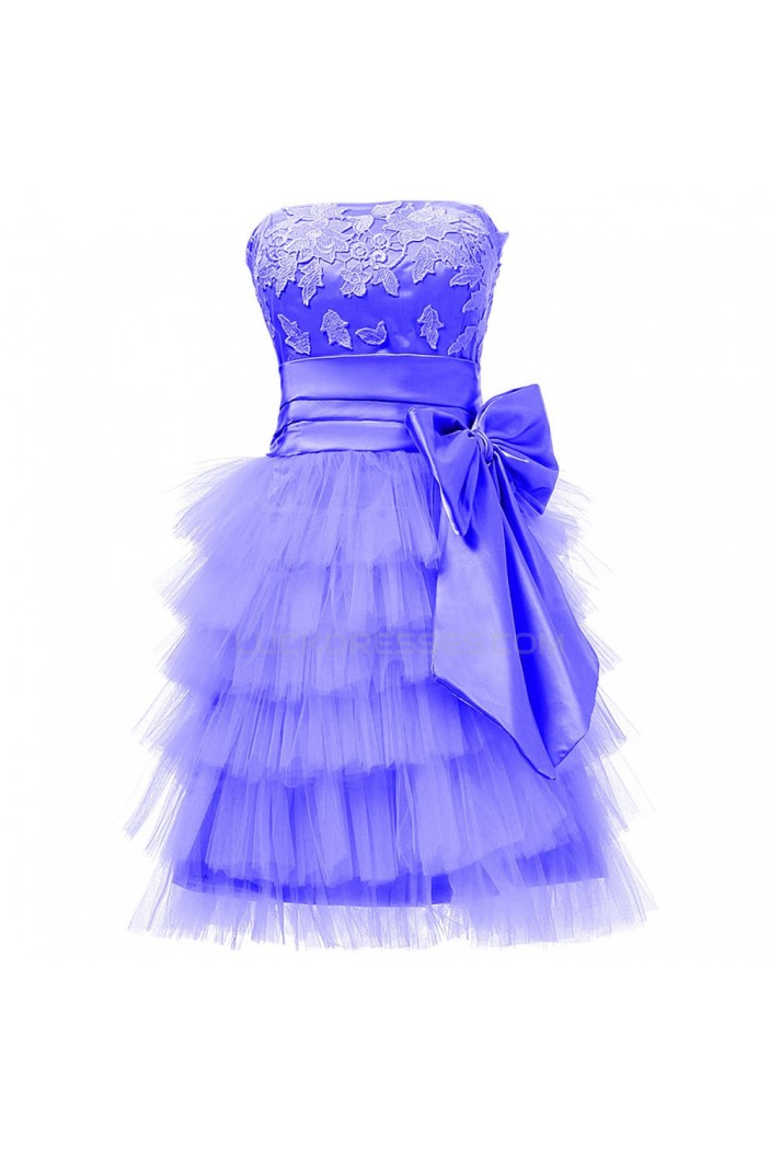 A-Line Strapless Short Prom Evening Formal Party Dresses ED010338