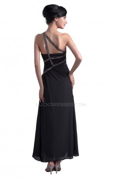 One-Shoulder Long Chiffon Beaded Prom Evening Formal Party Dresses ED010352