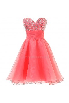 A-Line Sweetheart Beaded Short Prom Evening Formal Party Dresses ED010354