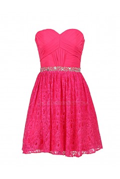 A-Line Sweetheart Beaded Chiffon and Lace Prom Evening Formal Party Dresses ED010362