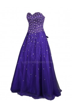 A-Line Sweetheart Beaded Long Prom Evening Formal Party Dresses ED010379