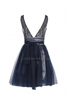 A-Line Beaded Short Prom Evening Formal Party Dresses ED010381