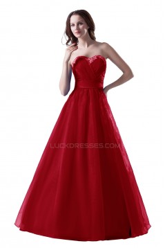 A-Line Sweetheart Long Blue Prom Evening Formal Party Dresses ED010386