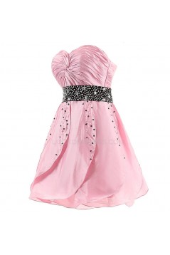 A-Line Sweetheart Beaded Short Pink Prom Evening Formal Party Dresses ED010391