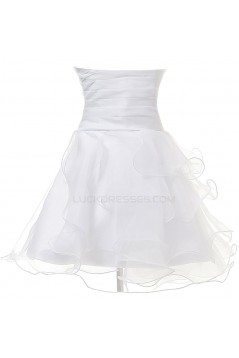 A-Line Sweetheart Beaded Short White Prom Evening Formal Party Dresses ED010400