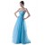 A-Line Long Blue Beaded Prom Evening Formal Party Dresses ED010403
