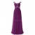 Sheath/Column Beaded Long Purple Chiffon Prom Evening Formal Party Dresses ED010412