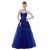 A-Line Sweetheart Beaded Long Blue Tulle Prom Evening Formal Party Dresses ED010416