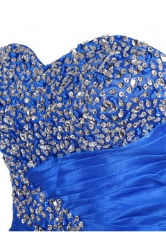 Beaded Sweetheart Short Blue Prom Evening Formal Party Dresses ED010434