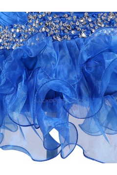 Beaded Sweetheart Short Blue Prom Evening Formal Party Dresses ED010434