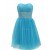Beaded Short Blue Tulle Prom Evening Formal Party Dresses ED010442