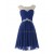 Beaded Short Blue Chiffon Prom Evening Formal Party Dresses ED010443