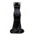 Trumpet/Mermaid Beaded Long Black Prom Evening Formal Party Dresses ED010444