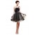 A-Line One-Shoulder Short Black Prom Evening Cocktail Homecoming Party Dresses ED010458