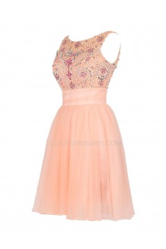 A-Line Beaded Short Prom Evening Formal Party Dresses ED010470