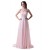 A-Line Strapless Beaded Long Pink Chiffon Prom Evening Formal Party Dresses ED010486