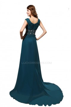 A-Line Beaded Long Chiffon Prom Evening Formal Party Dresses ED010489