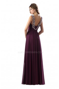A-Line Beaded Long Chiffon Prom Evening Formal Party Dresses ED010490